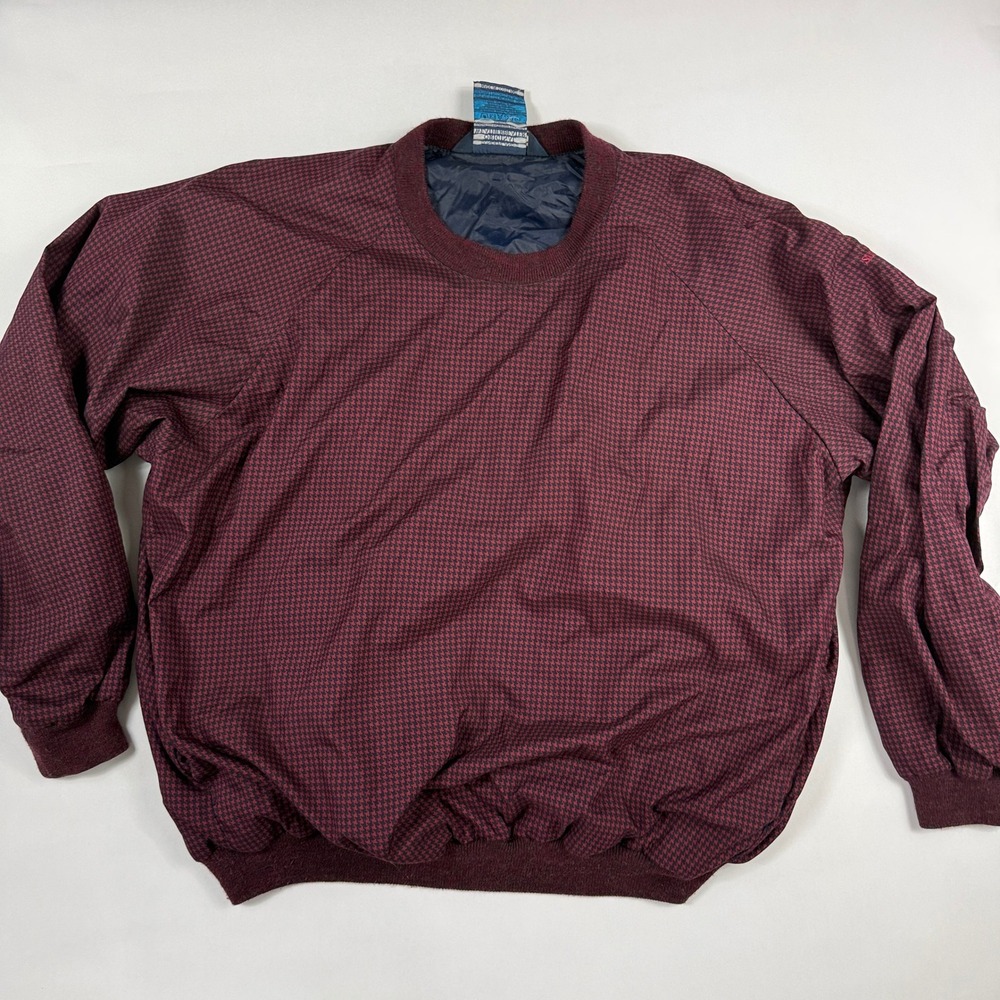 Vintage Sunderland of Scotland Weatherbeater Golf Pullover Mens XL Houndstooth